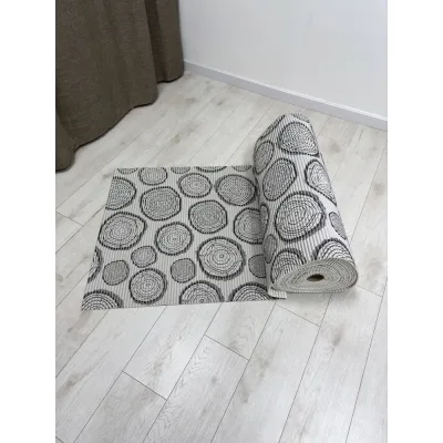 Коврик универсальный JOY HOME 80 см арт.V20033B Поленья серо-бежевый 14003
