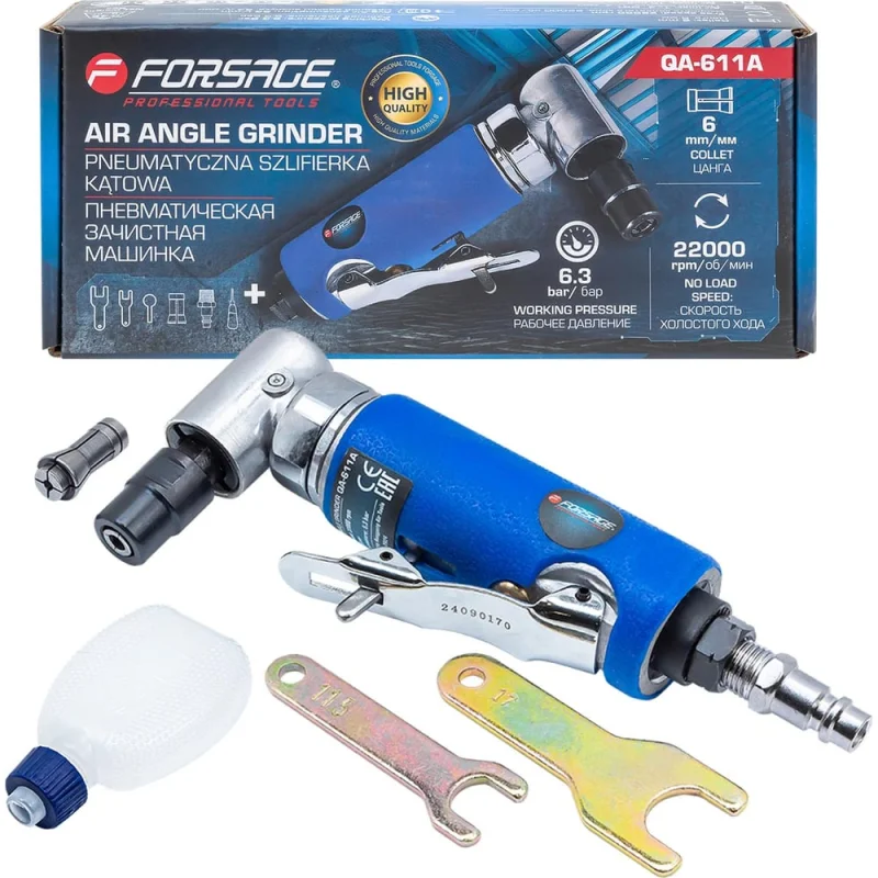 Пневмозачистная машинка Forsage (цанга 6 мм, 22000 об/мин) F-QA-611A(61561)