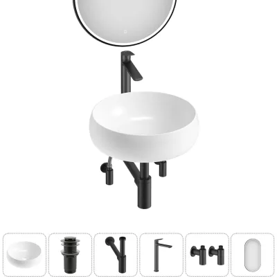 Комплект Wellsee 6 в 1 Lavinia Boho Bathroom Sink накладная раковина 36x36 см 20219234R