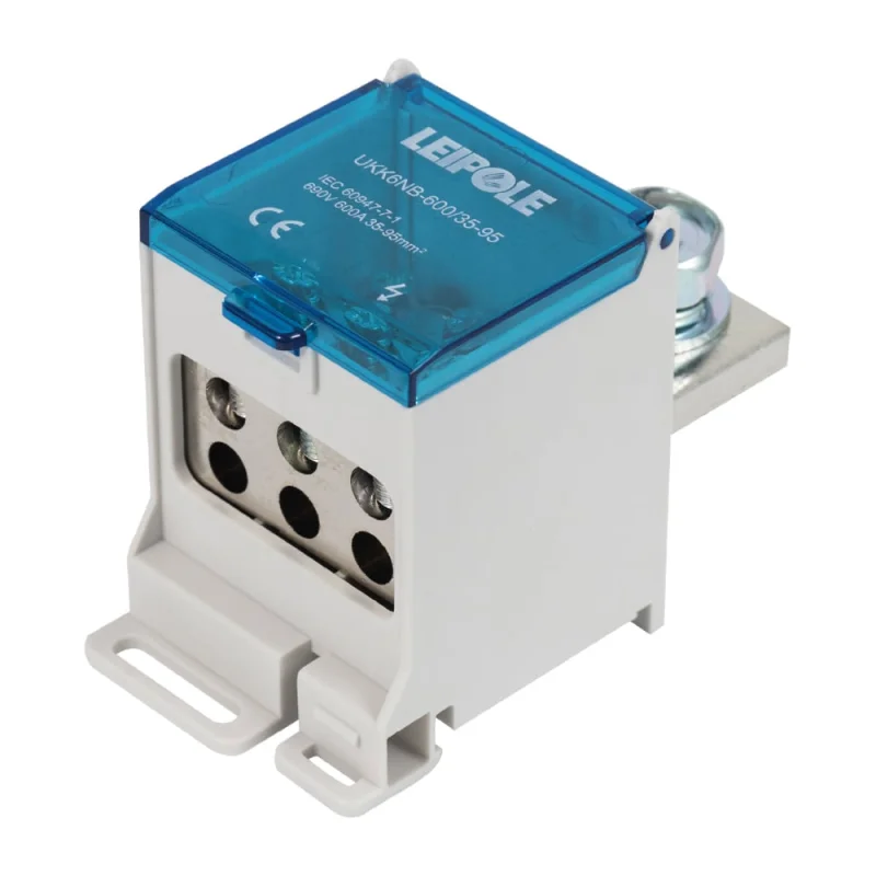 Распределительный блок (коробка) Leipole 600А, 690В, на DIN-рейку UKK6NB-600/35-95/6x16 5012.117