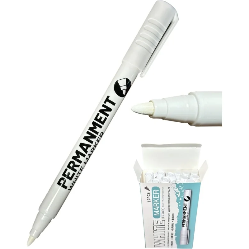 ΠΠ°ΡΠΊΠ΅Ρ Π½Π΅ΡΡΠΈΡΠ°Π΅ΠΌΡΠΉ Flysea Permanent Marker Ρ Π½Π°ΠΊΠΎΠ½Π΅ΡΠ½ΠΈΠΊΠΎΠΌ 2,0 ΠΌΠΌ, Π±Π΅Π»ΡΠΉ LS-7801