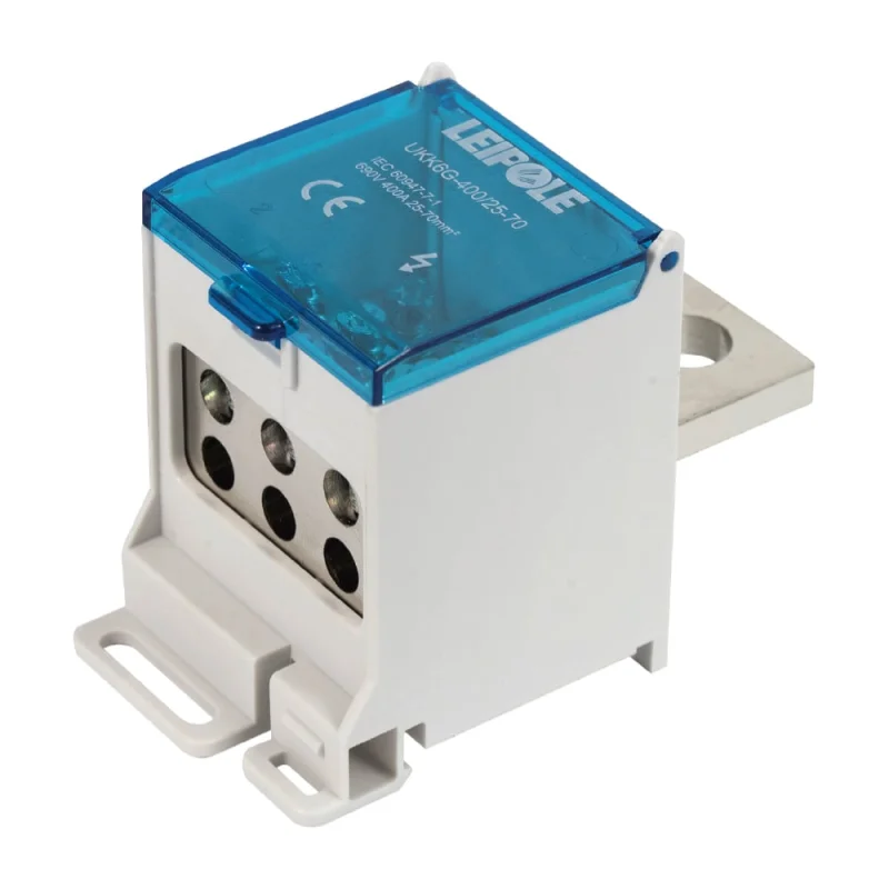 Распределительный блок (коробка) Leipole 400А, 690В, на DIN-рейку UKK6G-400/25-70/6x16 5012.050