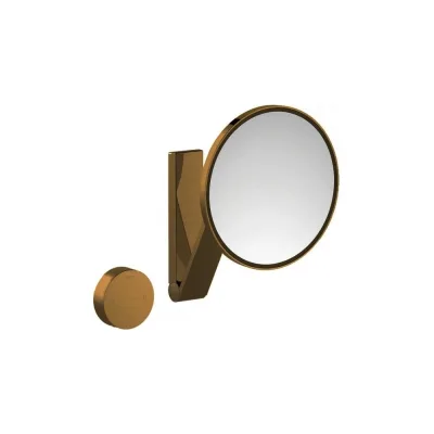Косметическое зеркало с подсветкой KEUCO iLook_move круглое, сенсорное, увеличение х5, бронза шлифованная 17612039002