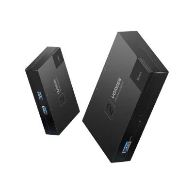 Переключатель UGREEN CM618 15149 USB 3.0 Sharing Switcher 2 In 1 Out. Цвет: черный 15149_