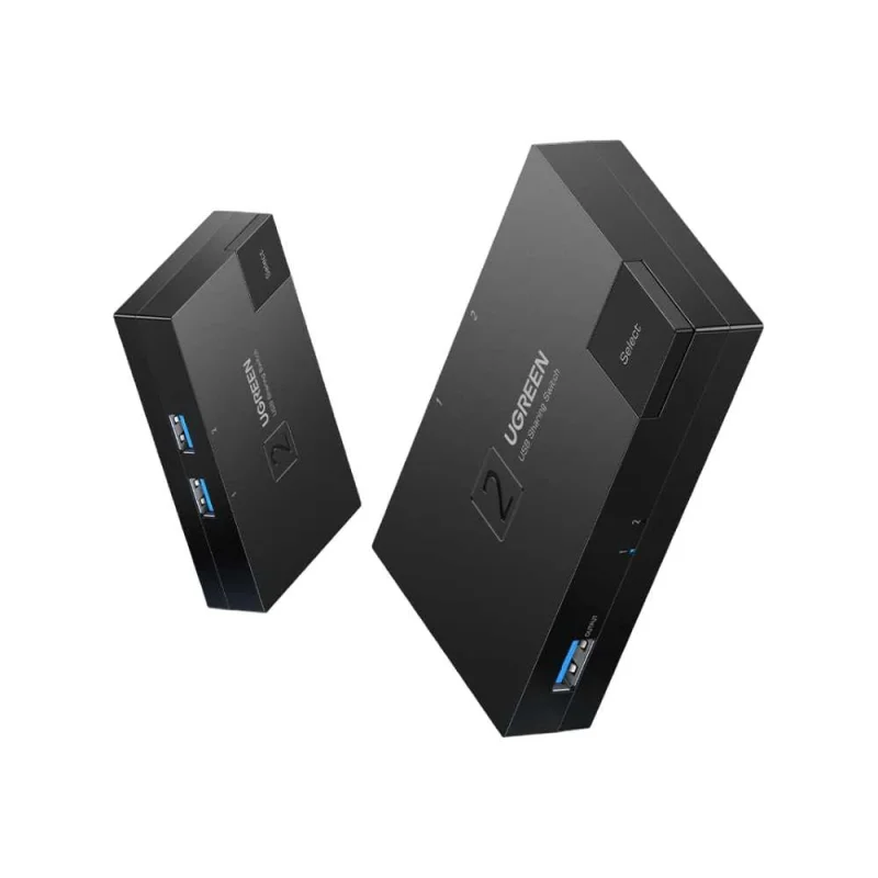 Переключатель UGREEN CM618 15149 USB 3.0 Sharing Switcher 2 In 1 Out. Цвет: черный 15149_