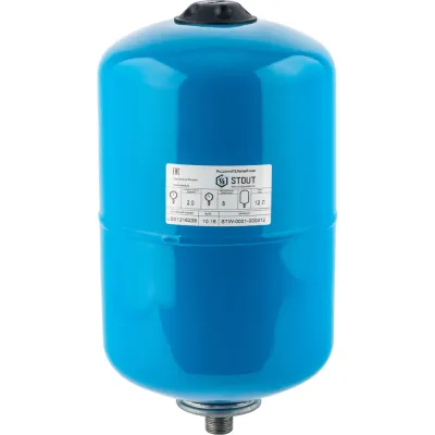Расширительный бак, гидроаккумулятор STOUT 12 л. вертикальный синий STW-0001-000012