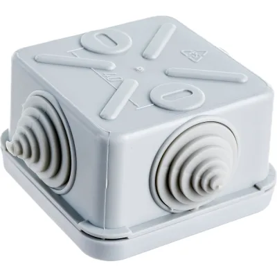 Распаечная коробка ЭРА KORz-70-70-40-4gv открытой установки 70x70x40мм Б0055758