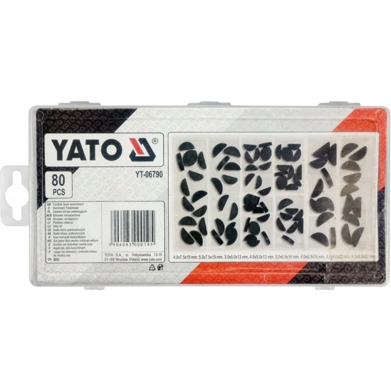 Полукруглые шпонки YATO 80 пр. YT-06790