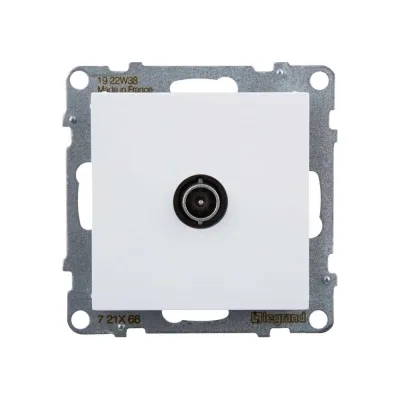 Розетка ТВ Legrand SUNO оконечная 10дБ 0-862 МГц, белый 721166