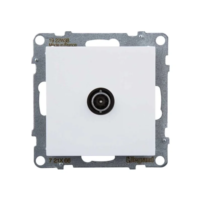 Розетка ТВ Legrand SUNO оконечная 10дБ 0-862 МГц, белый 721166