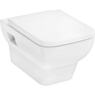 Унитаз подвесной Hansgrohe CreekTide Q 540x360, сиденье с микролифтом, безободковый, белый HGSET001