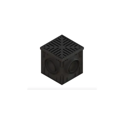 Дождеприемник Standartpark PolyMax Basic 30х30, пластик, с решеткой чугун ВЧ к-т А15 083703.1-Ч