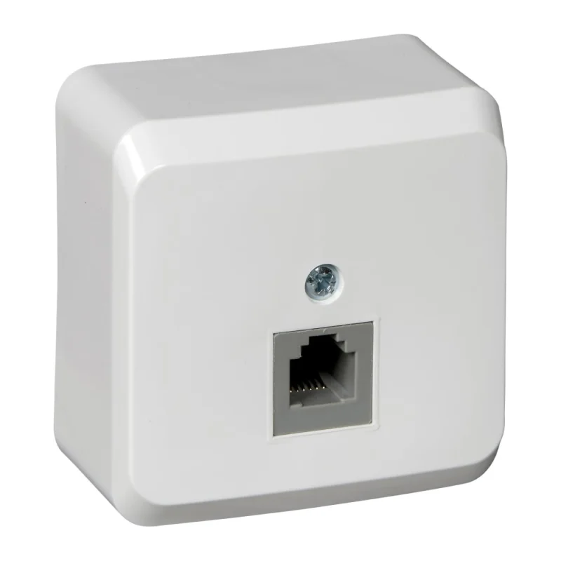Телефонная розетка Systeme Electric (Schneider Electric) Этюд, белый TELA-001B