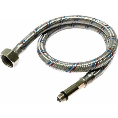 Подводка для смесителей СТМ сталь 1/2xM10x 40 см., длинный штуцер CWFLS040