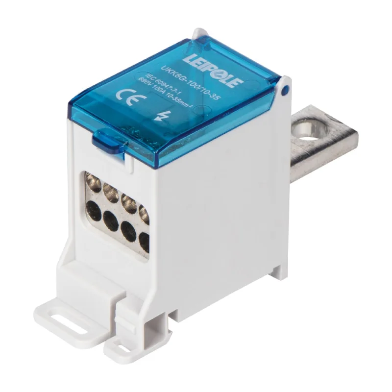 Распределительный блок (коробка) Leipole 100А, 690В, на DIN-рейку UKK6G-100/10-35/8x10 5012.037