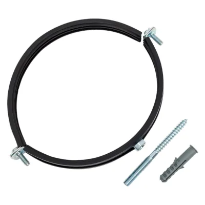 Стальной хомут Rvc (159-166) 6", с резиновым уплотнителем и крепежом М8x100 в комплекте дюбель 07632