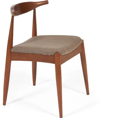 Стул Tetchair 2 шт., мягкое сидение Bull, каркас бук, сиденье ткань, 54.5x54x75 см, коричневый 13983