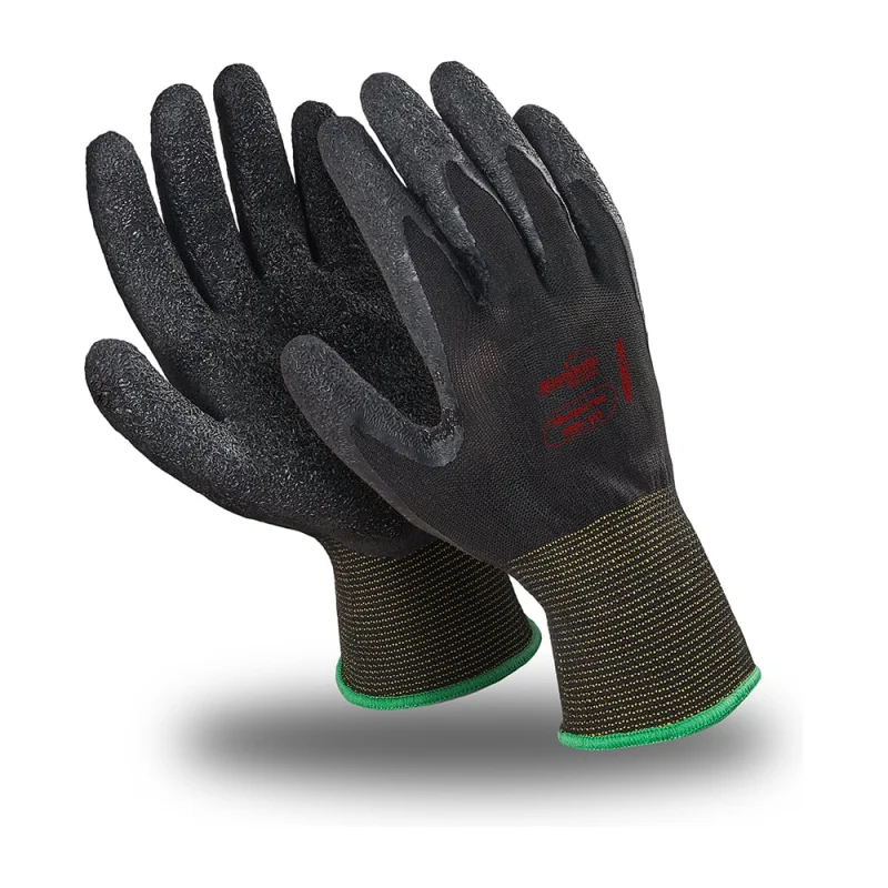 Перчатки Manipula Specialist МИКРОТЕХ (MG-141), полиамид, латекс частичный, оверлок, цвет черный (РФ) (10), пар, Пер 766/10