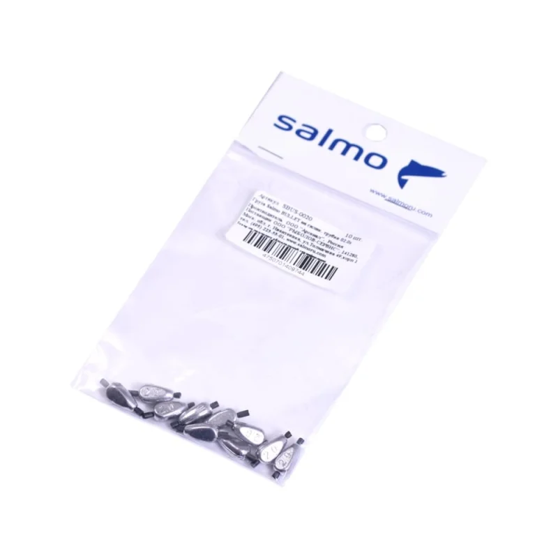 Груза на силиконовой трубке SALMO BULLET 02.0г, 10шт SBUS-0020