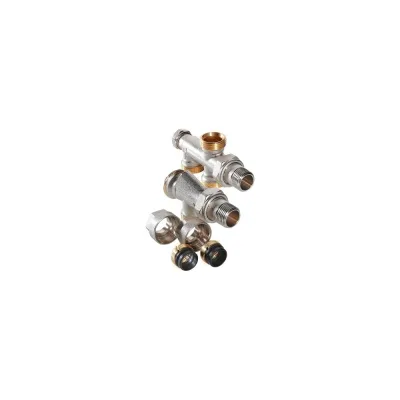 Термостатический узел для нижнего подключения радиатора, двухтрубная система, комплект Valtec VT.225K.N.E04100