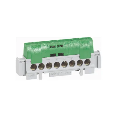 Клеммная колодка Legrand IP 2X земля 2x6-25мм2 32x1,5-16мм2 длина 276 мм 004838