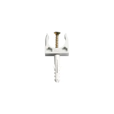 Держатель для труб DKC клипса d16мм+дюбель 100шт 51316DIY