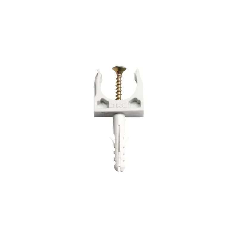 Держатель для труб DKC клипса d16мм+дюбель 100шт 51316DIY