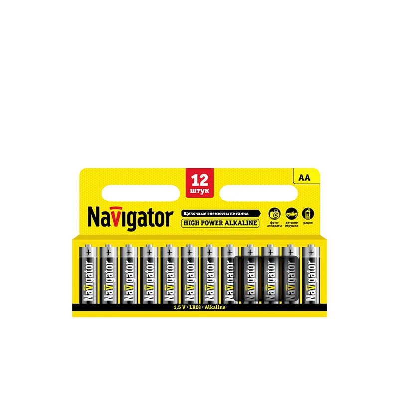 Батарейка Navigator АА пальчиковая LR6 1,5 В (12 шт.)