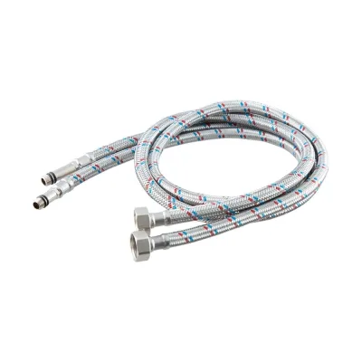 Гибкая подводка для смесителя OUTE пара, 1/2", М10, гайка-штуцер, 150 см TP57-150