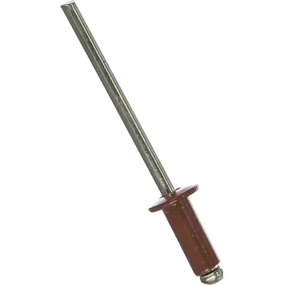 Заклёпка вытяжная коричневая (150 шт; 4х10 мм; RAL 8017150) Качественный КРЕПЕЖ 0200515 КЧ