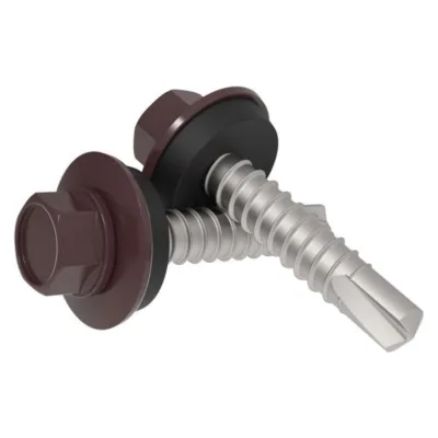 Винт-саморез сверлоконечный FACHMANN 500 шт. LDRP-EPDM-4,8x35 мм RAL3011 08.071
