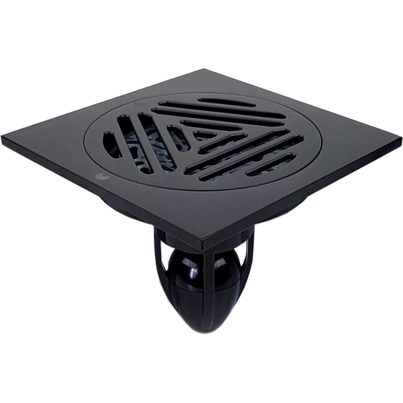 Трап сантехнический MAGdrain CC 40 Q50-O (100x100, магнитный клапан, латунь, матовый черный) CC 40 Q50-О