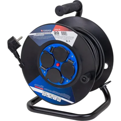 Удлинитель сетевой на катушке с розетками Forsage 20м (220В) F-3154-20(66446)