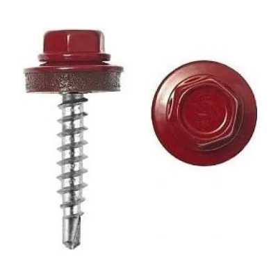Кровельный саморез КРЕП-КОМП 4,8x19, RAL3011, красно-коричневый, 4500 шт. ск48193011к