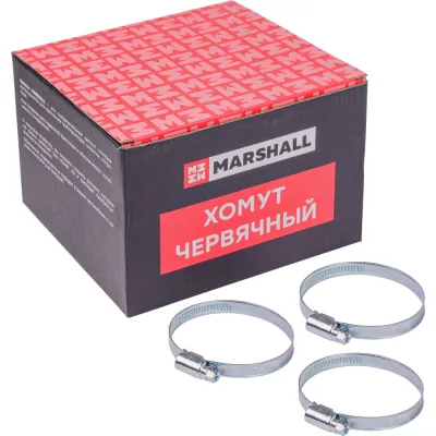 Хомут червячный MARSHALL 50-70 мм (оцинкованная сталь; кратность - 50 шт) MR4110