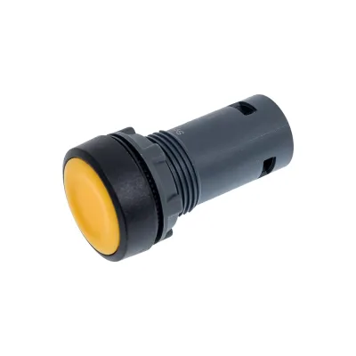 Кнопка Systeme Electric SB7 моноблочная, 22мм, черная, с возвратом, пластик, 1НО, IP65 SB7NA51