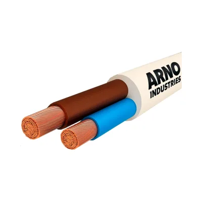 Шнур ШВВП ARNO INDUSTRIES 2х0.5 белый 10м до 380В гибкий для электропитания ТРТС 19774571