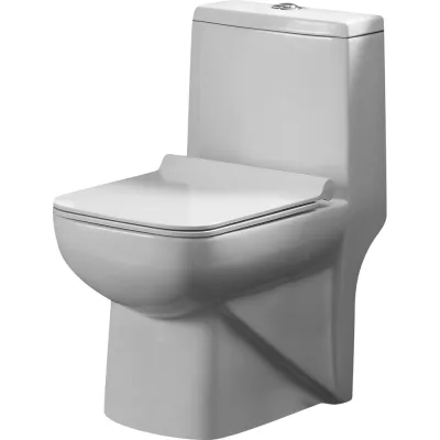 Унитаз моноблок Azario ZENO безободковый с сиденьем Slim микролифт 64х36,5х74 см AZ-1169
