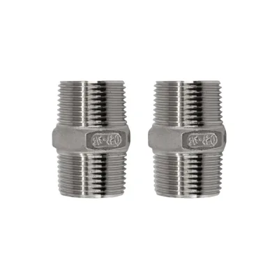 Ниппель резьбовой нержавеющий NEWKEY AISI316 DN20 (3/4), (CF8M), PN16, набор 2 шт NAB2-NK-NM20/6