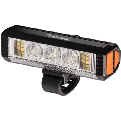 Фонарь велосипедный аккум. 3 х 10Вт LED/16 х 0,5 LED/Li-ion 21700 1x3000мАч/алюм. КОСМОС KOC404Lit