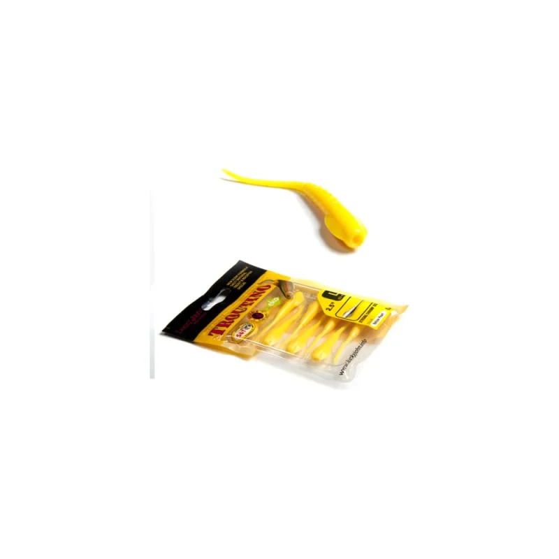 Съедобные искусственные твистеры LUCKY JOHN LJ Pro Series TROUTINO 2.5in, цвет 101, 8шт. 140126-101