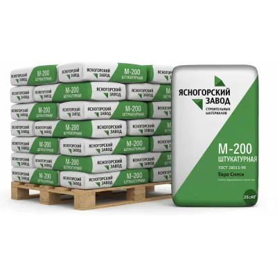 Сухая смесь ЯЗСМ Штукатурная М-200 25 кг 1320 штук 4640013520094