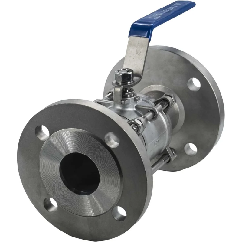 Кран шаровый фланцевый трехсоставной нержавеющий NEWKEY (3PC), AISI304 DN50 (2"), (CF8), PN16 NK-BF50/4