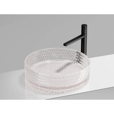 Умывальник чаша накладная Ceramicanova Cristal круглая, розовый, 360х360х112 мм CN6061