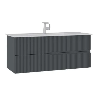 Тумба с раковиной ORKA Moonlight 120 подвесная, антрацит матовый