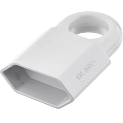 Розетка Düwi 10 А 230 В с кольцом белая (30460 9)