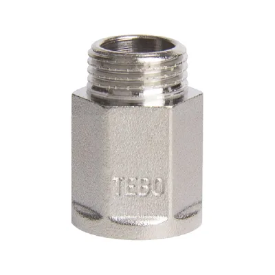 Удлинитель шестигранный TEBO ВН/НАР 1/2"x40мм латунь T-ЛР.У.2.12-40.CN
