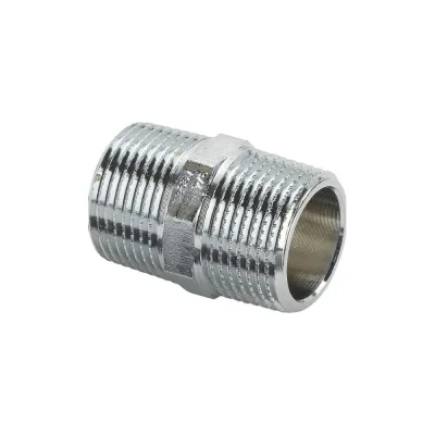 Ниппель Viega НН, 1, бронза, равнопроходной, хромированный 447922