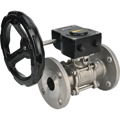 Шаровой кран DN.ru КШФПТ-ISO.316.180 Ду25 Ру40 с редуктором HAM-1 D160-12849