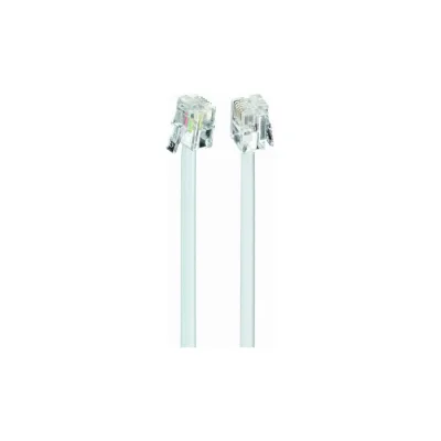 Кабель Cablexpert телефонный аппарат-розетка, 3 м, белый TC6P4C-3M